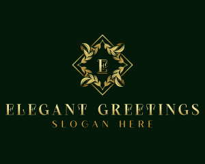 Elegant Wreath Ornament logo design