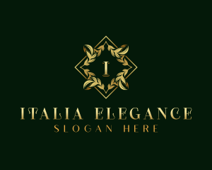 Elegant Wreath Ornament logo design