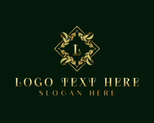 Elegant Wreath Ornament Logo