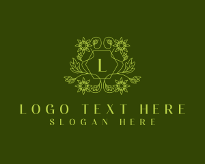 Heraldry - Stylish Ornamental Sunflower logo design