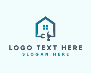 House - Construction Tools Builder logo design