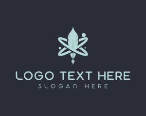 Stationery - Publishing Writing Feather logo design