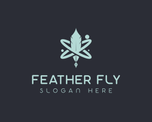 Publishing Writing Feather logo design