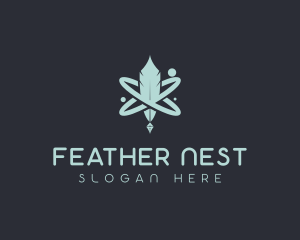 Publishing Writing Feather logo design