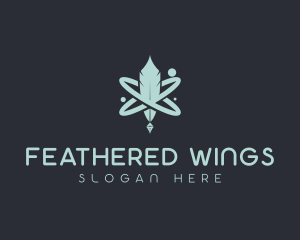 Publishing Writing Feather logo design