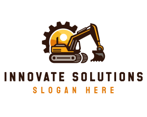 Construction Excavation Gear Logo