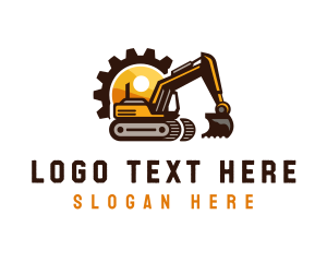 Machine - Construction Excavation Gear logo design