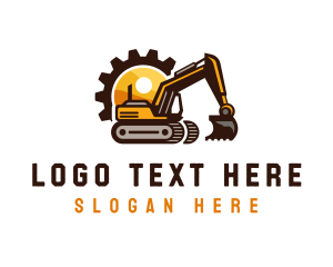 Construction Excavation Gear Logo