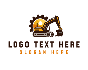 Industrial - Construction Excavation Gear logo design