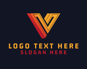 Software - Letter V Professional Industry logo design