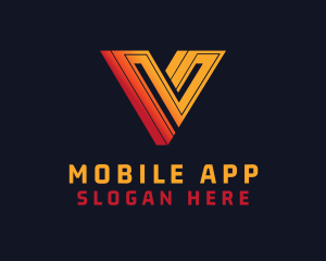 App - Letter V Professional Industry logo design