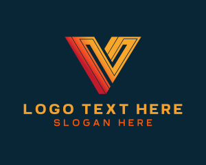 Tech Professional Letter V  Logo