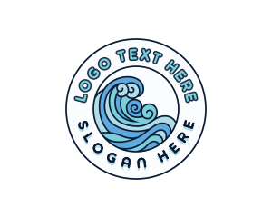 Coastal - Coastal Ocean Waves logo design