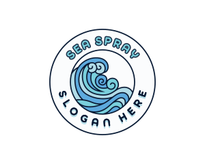 Coastal Ocean Waves logo design