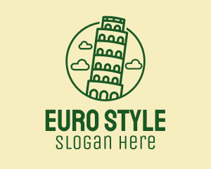 Europe - Leaning Tower Italy logo design