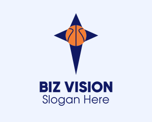 Blue Basketball Star  logo design