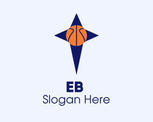 Ball - Blue Basketball Star logo design