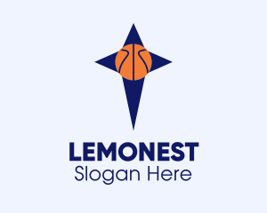 League - Blue Basketball Star logo design