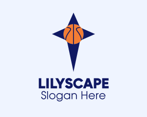 Sports Network - Blue Basketball Star logo design