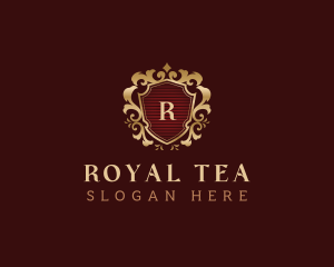 Royal Shield Flourish logo design