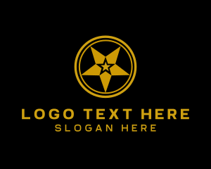 Inverted - Gold Star Symbol logo design