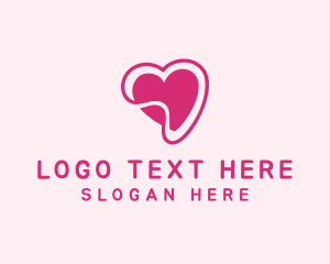 Lover - Pink Heart Sticker logo design