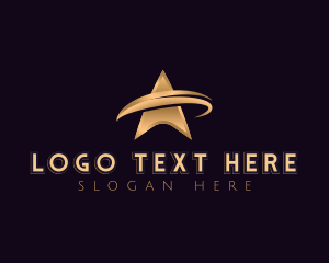 Celebrity - Cosmic Star Swoosh logo design