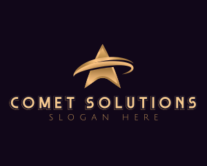 Comet - Cosmic Star Swoosh logo design