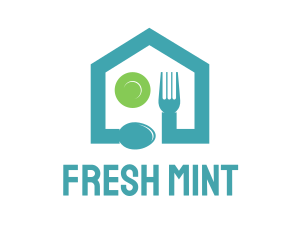 Mint - Food Restaurant House logo design