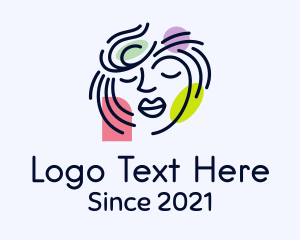 Facial Care - Beautiful Artistic Face logo design