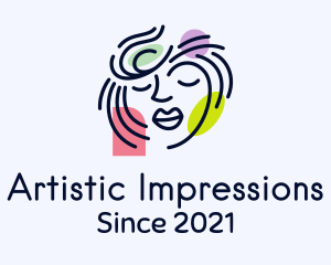 Beautiful Artistic Face logo design