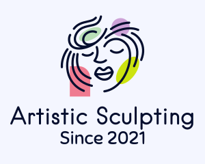 Beautiful Artistic Face logo design