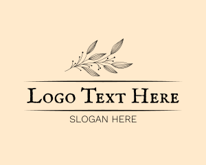 Stylish - Elegant Feminine Beauty Leaves logo design