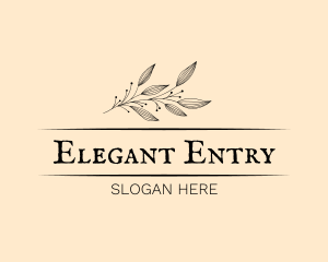 Reception - Elegant Feminine Beauty Leaves logo design