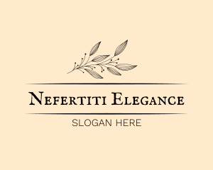 Elegant Feminine Beauty Leaves logo design