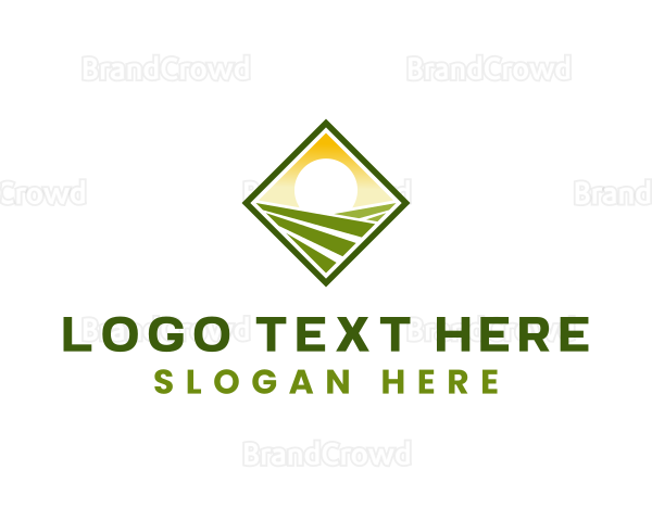 Landscaping Grass Field Logo