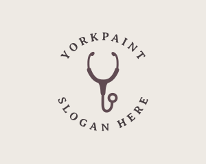 Doctor Stethoscope Letter Y logo design