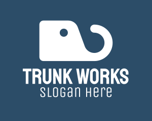 Trunk - Simple Elephant Tag logo design