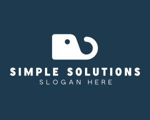 Simple Elephant Tag logo design