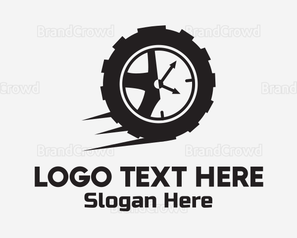 Tire Vulcanizing Clock Logo