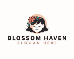 Floral - Child Girl Floral logo design