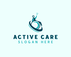 Physiotherapy - Healthcare Wheelchair Care logo design