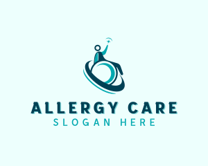 Healthcare Wheelchair Care logo design