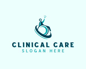 Healthcare Wheelchair Care logo design