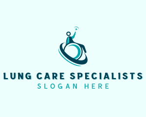 Healthcare Wheelchair Care logo design