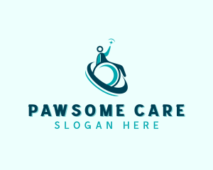 Healthcare Wheelchair Care logo design