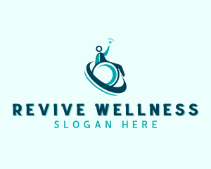 Rehabilitation - Healthcare Wheelchair Care logo design