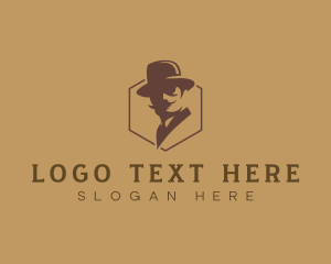 Mustache - Gentleman Spy Detective logo design