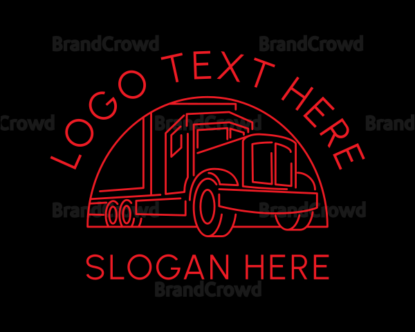 Red Truck Vehicle Logo