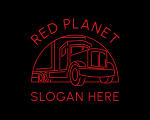 Red Truck Vehicle logo design